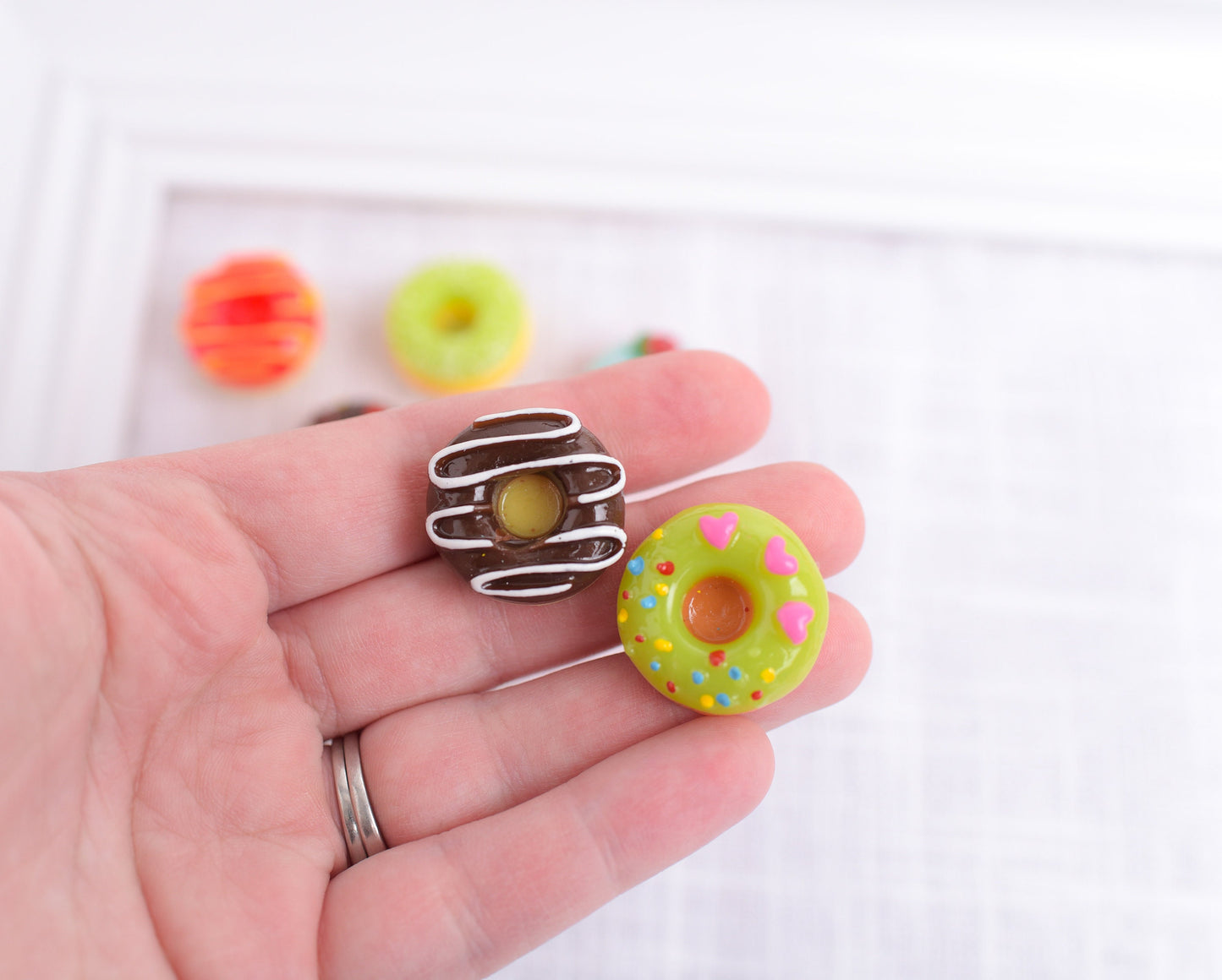 Resin Donut Push Pins OR Magnets
